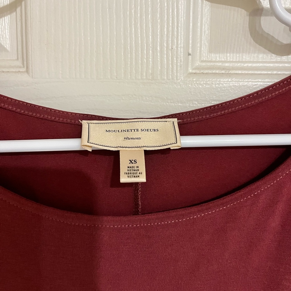 Anthropologie Moulinette Soeurs Asymmetrical Wine Dress - Picture 5 of 9